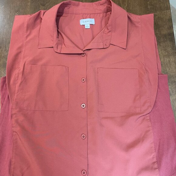 Evereve Scout Utility Top Women's Size Large Sleeveless Button Down Shirt - Picture 5 of 11
